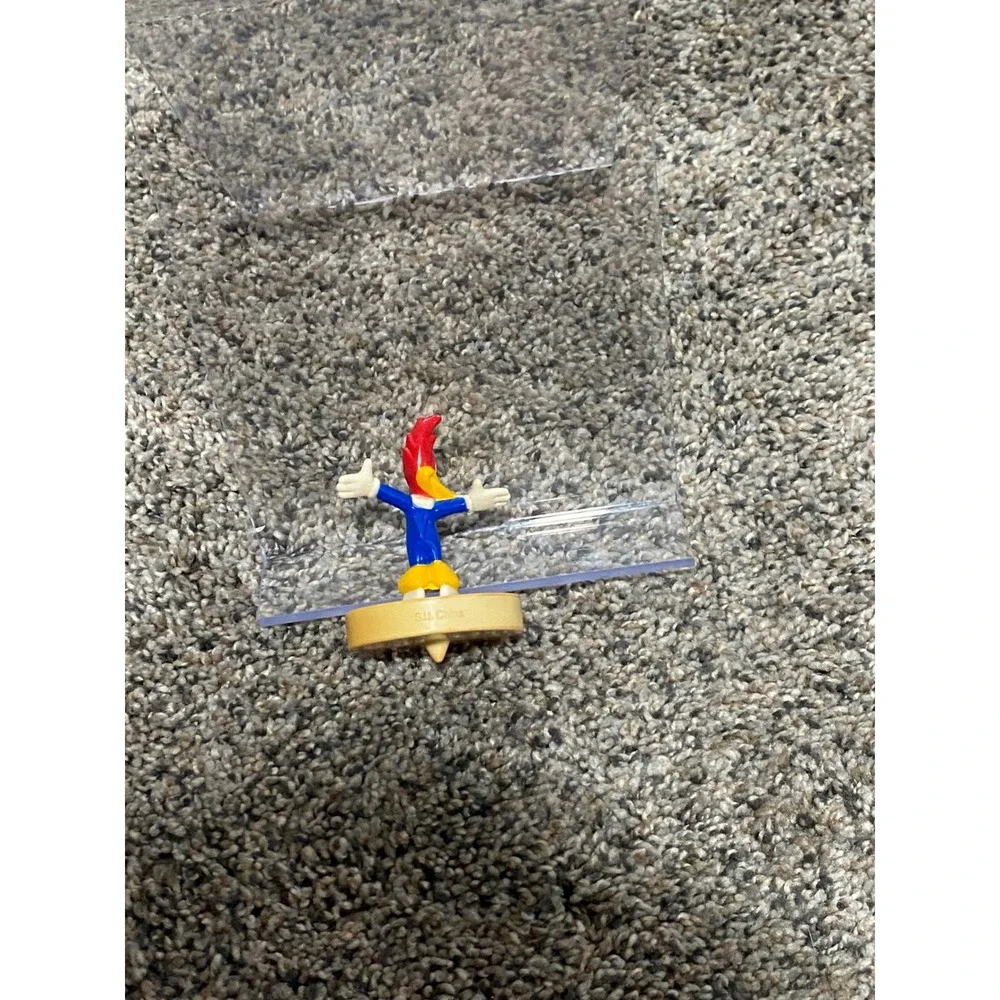 Spinning Top Figure Woody Woodpecker Unisex Blue Excellent 1999 Kmart Toy OS